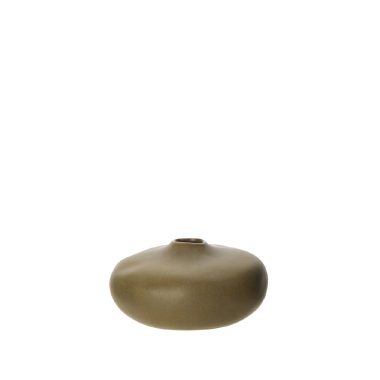 Linden Pebble Vase Reactive Olive