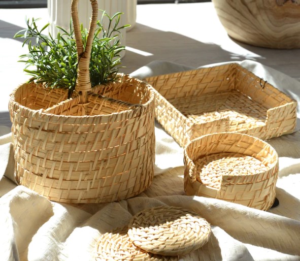 Borocay Rattan Napkin Holder 18x18cm Nat