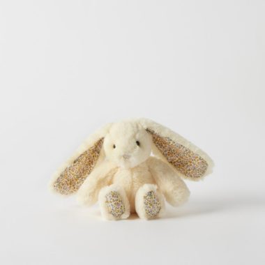 Floral Lemon Bunny Rattle