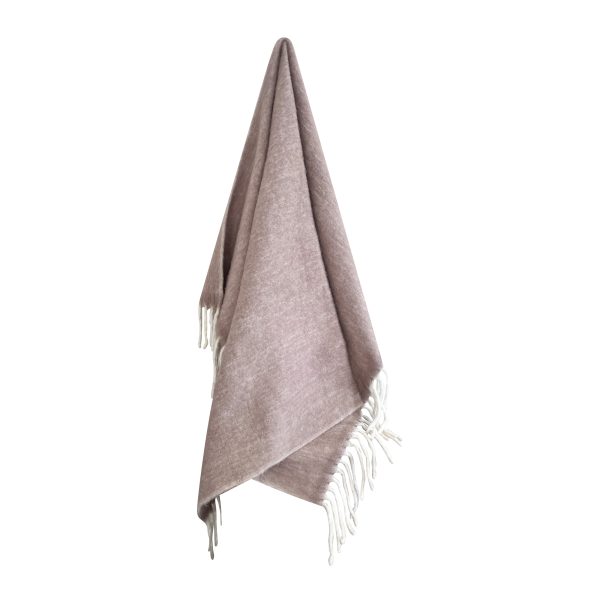 Michelle Faux Mohair Throw Mauve