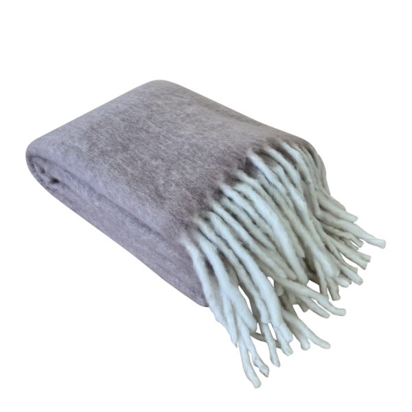 Michelle Faux Mohair Throw Mauve