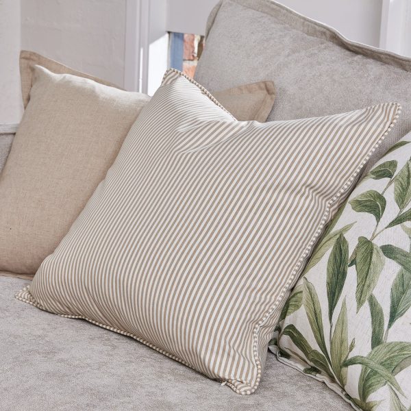 MORRIS BEIGE STRIPE CUSHION