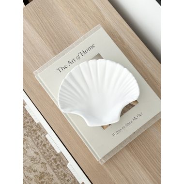 Pearl Shell Resin Bowl White