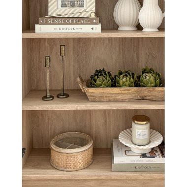 Reyna Rattan Round Jewel Box 21x10cm Nat
