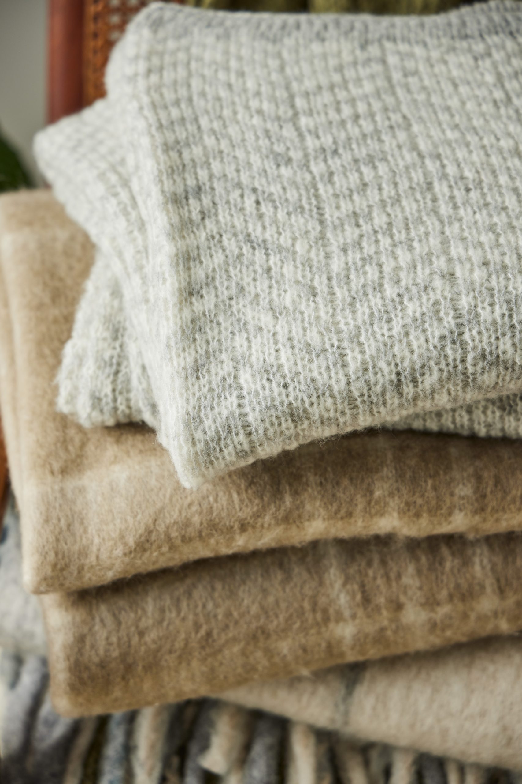 Berkshire brushed wool blend throw