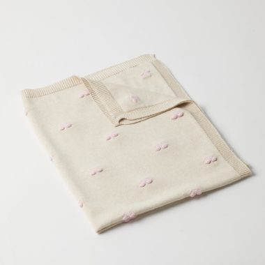 Bow Knitted Baby Blanket