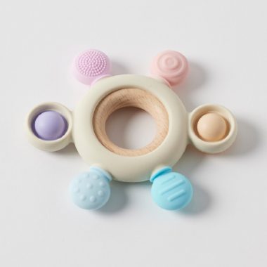 Sensory Bead Silicone /Wood Teether